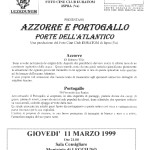1999 Conferenza Viaggi Azzorre Tilio